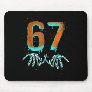 Leuk 67 Meme Halloween Skelet  Muismat