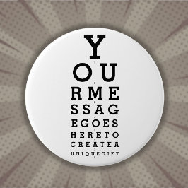 Leuk aangepast bericht Opticien Gezichtsscherpteka Ronde Button 7,6 Cm