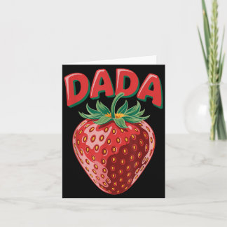 Leuk aardbei dada-ontwerp voor leuke vaders kaart
