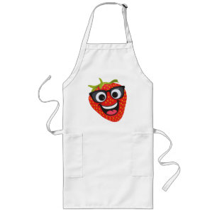 Leuk Aardbeienpersonage – Leuke Kawaii Fruit Kunst Lang Schort
