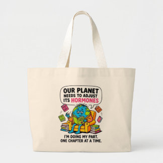 Leuk aardboek - Onze planeet moet zich aanpassen Grote Tote Bag