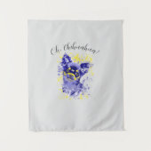 Leuk Abstract Blauw Chihuahua Tapestry Wandkleed (Voorkant)