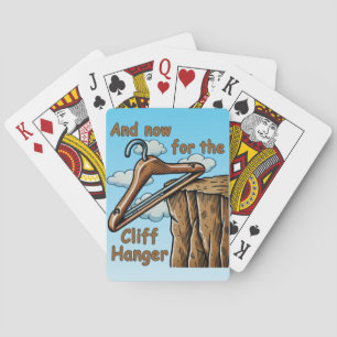 Leuk Afbeelding van Cliff Hanger met Speelse Wordp Pokerkaarten