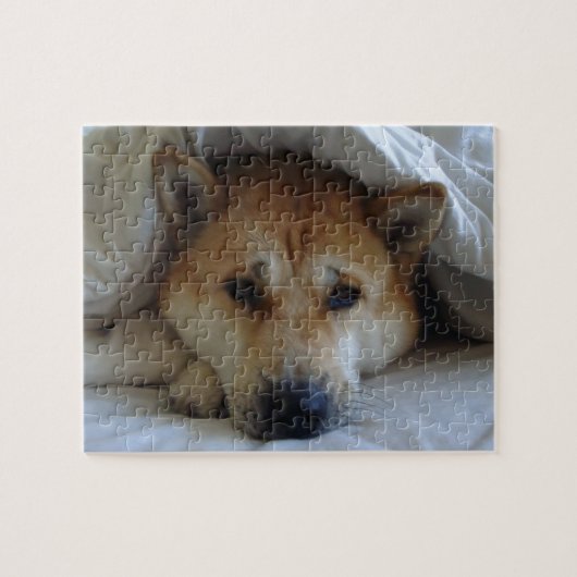 Leuk afbeelding van een slapende hond legpuzzel (Horizontaal)