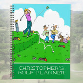 Leuk afbeelding van golfers spelen golf. Golfen Planner