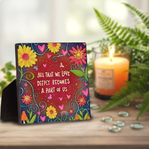 Leuk Alles wat we houden van Quote Floral Inspire Fotoplaat