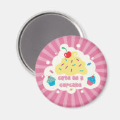 Leuk als een cupcake magneet (Voorkant / Achterkant)