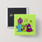 Leuk als Insect Vierkante Button 5,1 Cm (Voorkant /achterkant)
