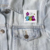 Leuk als Insect Vierkante Button 5,1 Cm (In situ)