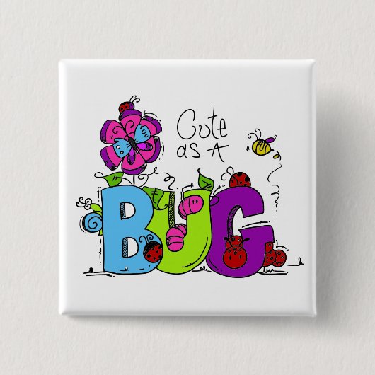Leuk als Insect Vierkante Button 5,1 Cm (Voorkant)