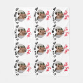 Leuk Als je me mist knuffel deze aangepaste foto t Fleece Deken (Voorkant)
