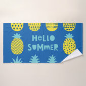 Leuk ananas  Kaart ontwerp Badhanddoek (Badhanddoek)