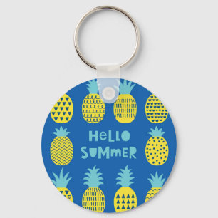 Leuk ananas  Kaart ontwerp Sleutelhanger