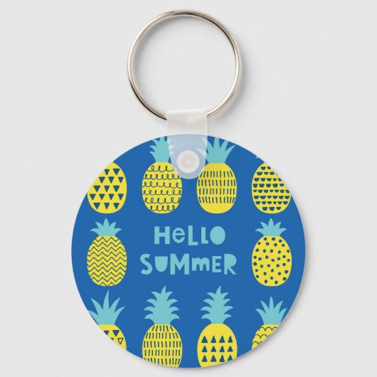 Leuk ananas  Kaart ontwerp Sleutelhanger (Voorkant)