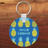 Leuk ananas  Kaart ontwerp Sleutelhanger (Achterkant)