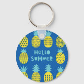 Leuk ananas  Kaart ontwerp Sleutelhanger (Achterkant)