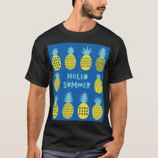 Leuk ananas Kaart ontwerp T-shirt