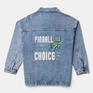 Leuk Arcade spel Grafische Retro Coin bediend Pinb Denim Jacket