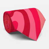 Leuk artsy rood roze patroon stropdas (Opgerold)