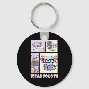 Leuk axolotl boek liefhebber grappig lezen sleutelhanger
