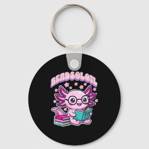 Leuk axolotl kawaii axolotl grappig boek lezen lie sleutelhanger