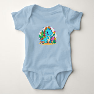 Leuk Baby dinosaurus ontwerp Romper