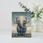 Leuk Baby Olifant Briefkaart (Staand voorkant)