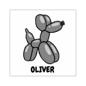 Leuk ballon dier hond aangepaste ontwerp 	rubberstempel (Afrduk)