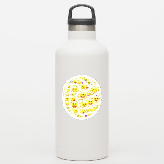 Leuk balthema rond vinyl netball Sticker (Waterfles)