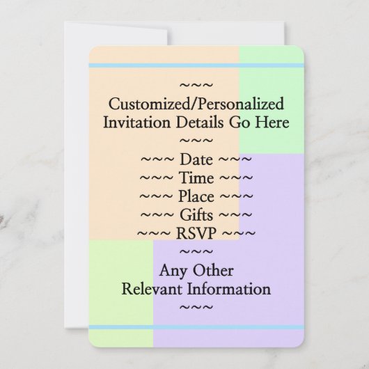 Leuk, Basic "60th Birthday" Uitnodiging voor verja (Achterkant)