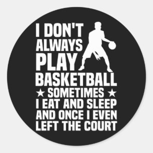 Leuk basketbal ontwerp voor mannen vrouwen basketb ronde sticker