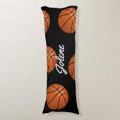 leuk basketbal voeg om het even welke naam of teks lichaamskussen (Voorkant Verticaal)