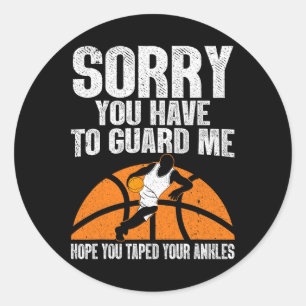 Leuk basketbal voor mannen vrouwen sport spel bask ronde sticker