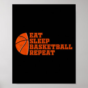 Leuk basketbal voor mannen vrouwen team sport bask poster