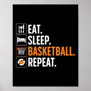 Leuk basketbal voor mannen vrouwen team sport bask poster
