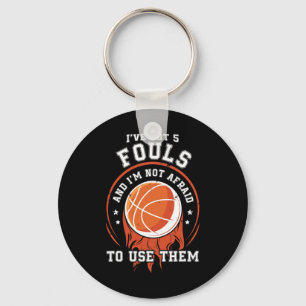 Leuk basketbalspeler cadeau - Hoops 5 Fouls Sleutelhanger