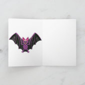 Leuk Bat Halloween Feest Kaart (Binnen)