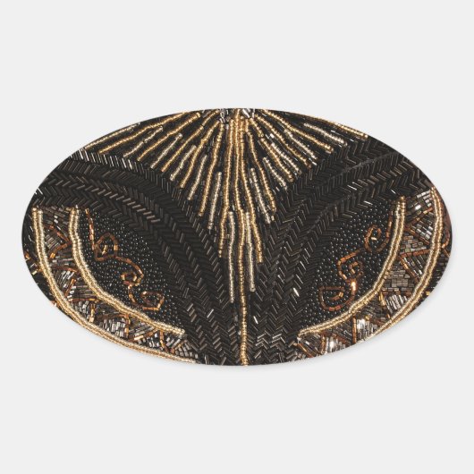 Leuk Bead Look design Ovale Sticker (Voorkant)