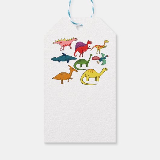 Leuk bedankje jongen 1e verjaardagsfeestje dinosau cadeaulabel (Achterkant)