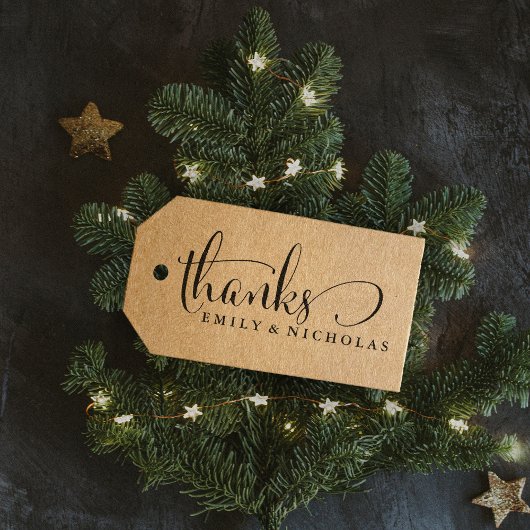 Leuk bedankje stempel met kalligrafie lettertype