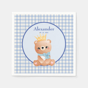 Leuk Beer Blue Gingham Servet