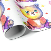 Leuk Beer Cool Teddy positief Cadeaupapier (Rol Hoek)