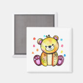 Leuk Beer Cool Teddy positief Magneet (Voorkant / Achterkant)