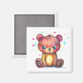 Leuk Beer Cool Teddy positief Magneet (Voorkant / Achterkant)