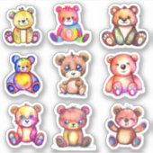 Leuk Beer Cool Teddy positief Sticker (Voorkant)