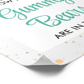 Leuk Beer Cub Baby shower Gummy Beer Guessing spel Poster (Hoek)