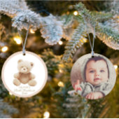 Leuk Beer Eerste Kerstmis Foto Ornament