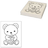 Leuk Beer met een bessen kleurplaat Rubberstempel (Gestempeld)