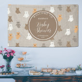 Leuk Beer Pattern Baby shower Welkomstbord Spandoek