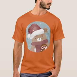 Leuk beer voor kerst met kerst pet retro t-shirt